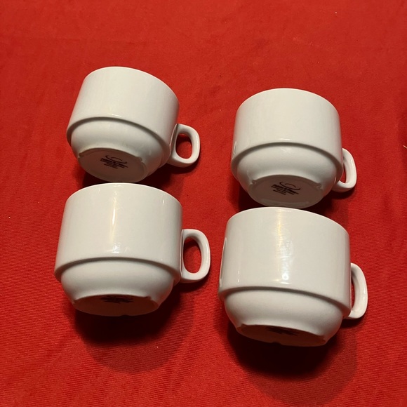 Palate And Plate Espresso Stackable Cup 3 oz. White Chinaware Set of 4 - Picture 4 of 9